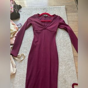 Maxi knit red dress